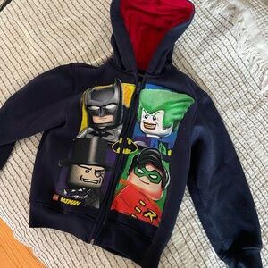 2011 THE LEGO GROUP BATMAN ZIPPER JACKET SIZE 5 TODDLER